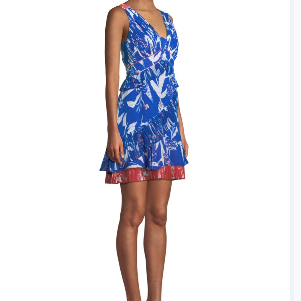TANYA TAYLOR RED, WHITE & BLUE EVA TULIP DRESS SIZE 8 MSRP$495